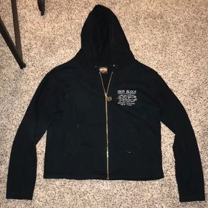 Harley Davison zip up hoodie